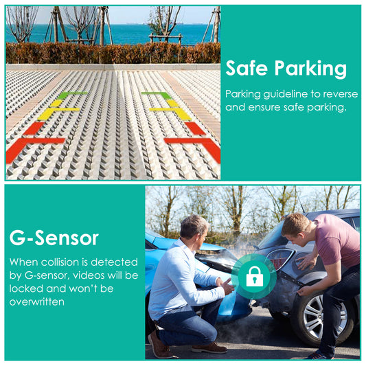 2K Car DVR 3 Channel Dash Cam Camcorder Camera Recorder With 140 Degree Angle GPS WiFi Night Vision G-sensor Loop Recording Parking Monitor