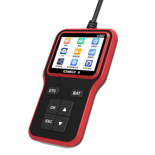 V302 OBD2 Color Screen With 8 Languages Scanner Reader