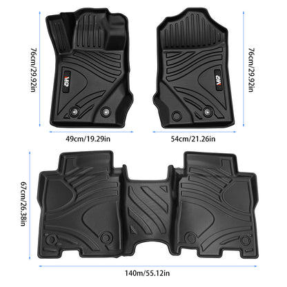 MKR Car Floor Mats For 2021-2023 Ford Bronco 3D TPE All-Weather Floor Mats - Full Set Interior Car Accessories All-Weather