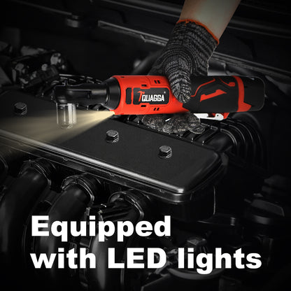 TQUAGGA 18V Cordless Electric Ratchet Wrench Set, Power Ratchet Wrench,Variable Speed With Batteries2,Torque 45ftlbs,Car Repair Tools, Power Tools,Hardware,Heavy Duty,Portable,Quick Charger