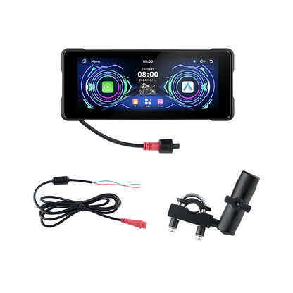 Motorcycle Wireless Carplay Navigation Android Anto Front And Rear Dual Bluetooth Camera Record