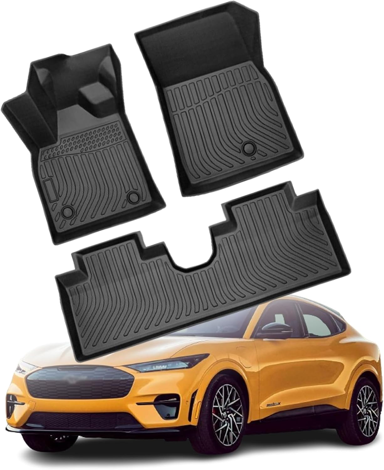 Car Floor Mats For Skoda Octavia 2021-2023,TPE All-Weather Floor Mats,Waterproof, Anti-Slip, Durable Interior Protection Accessories,Black
